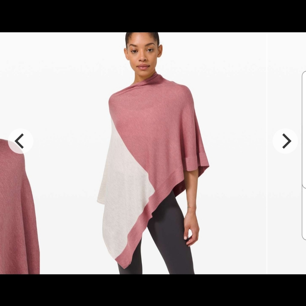 Lululemon Yin PonchoHeathered Cherry Tint / Heathered Dune S